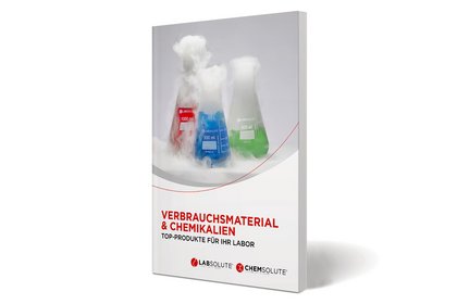 Katalog der Marken Labsolute und Chemsolute mit den Informationen über die Labor-Verbrauchsmaterialien und Chemikalien