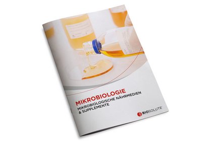 Broschüre zu Biosolute Nährmedien – feste und flüssige Medien für Mikrobiologie, Labor und Lebensmittelanalytik