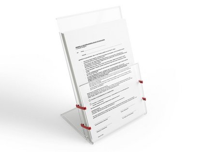 Der Aufsteller mit dem Th. Geyer Formular für  Endverbleibserklärungen