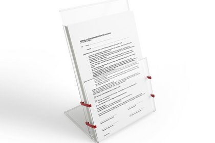 Der Aufsteller mit dem Th. Geyer Formular für  Endverbleibserklärungen