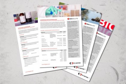Th. Geyer BIOSOLUTE Anwendungsflyer - für Milchverarbeitung, Histologie, Wasseranalytik und Membranfiltration