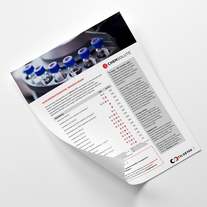 Laborvials für gaschromatographische Untersuchungen mit CHEMSOLUTE GC Residue Grade Lösungsmitteln