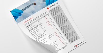 Der Flyer zur CHEMSOLUTE Futtermittelanalytik – Reagenzien für Labor und Qualitätskontrolle in der Futtermittelindustrie