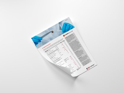 Der Flyer zur CHEMSOLUTE Futtermittelanalytik – Reagenzien für Labor und Qualitätskontrolle in der Futtermittelindustrie