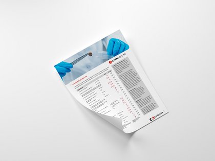 Der Flyer zur CHEMSOLUTE Futtermittelanalytik – Reagenzien für Labor und Qualitätskontrolle in der Futtermittelindustrie