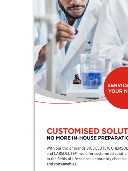 Cover of the English brochure containing all information about the services offered by Th. Geyer Customised Solutions