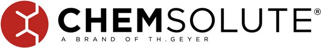Das Logo der Th. Geyer Marke Chemsolute - Marke für Chemikalien, Säuren, Laugen, Basen, Salze, Lösungsmittel und Indikatoren