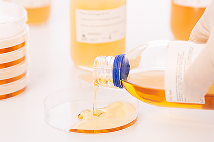 Reagenzflaschen und Laborchemikalien für Anwendungen in den Life Sciences.