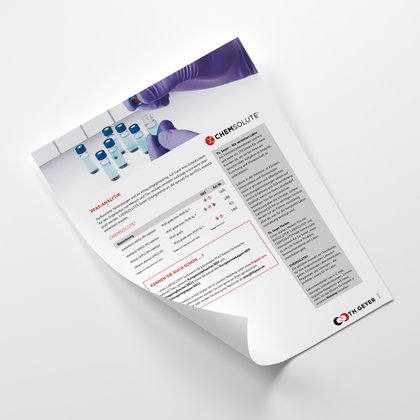 Flyer zu CHEMSOLUTE® & Labsolute® PFAS-Lösungen – Chemikalien für die Analyse von Per- und Polyfluoralkylsubstanzen im Labor