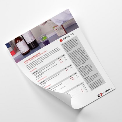 Th. Geyer BioSolute Anwendungsflyer – Produkte und Lösungen für Histologie und Mikroskopie im Labor
