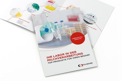 Flyer mit Produkten zu Anwendungen in Milchverarbeitung