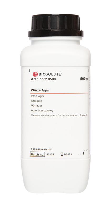 Würze Agar. Pulver für allgemeines festes Medium zur Kultivierung von Hefen